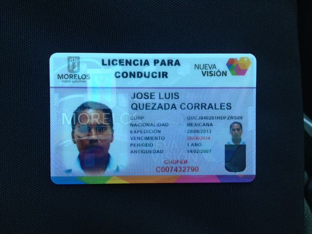 LICENCIA CHOFER del Estado de Morelos