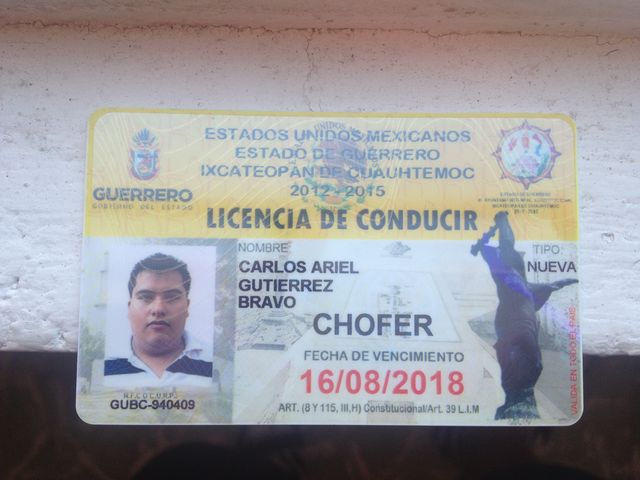 LICENCIA CHOFER 5 años del Estado de Guerrero