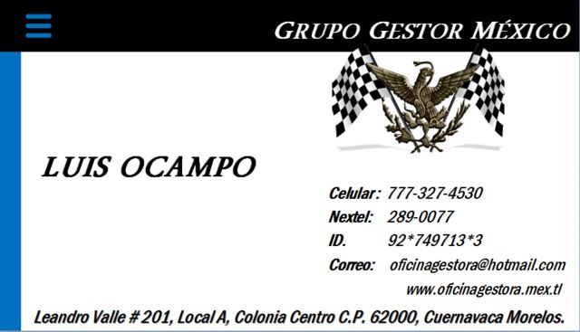 tarjeta de presentación